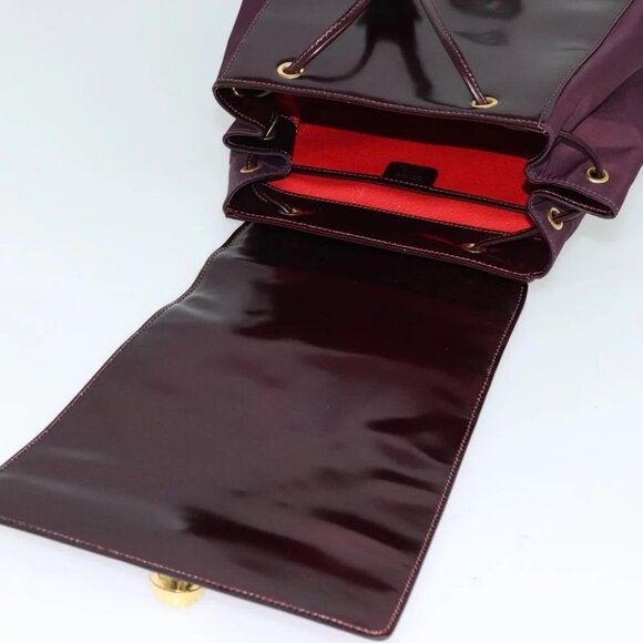 CELINE Backpack Leather Purple Gold - Picture 11 of 16